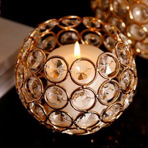 Romantic crystal candle holder, candlesticks